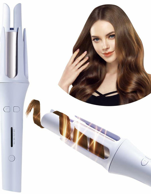 Load image into Gallery viewer, FOUYIN Auto Hair Curler 1 Inch 4 Temp Fast Heating Dual Voltage Blue
