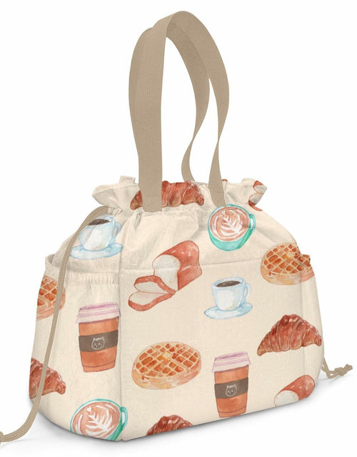 Load image into Gallery viewer, BLantt Cromwell Insulated Lunch Bag for Women Work Beige-4 11x10x6.5in
