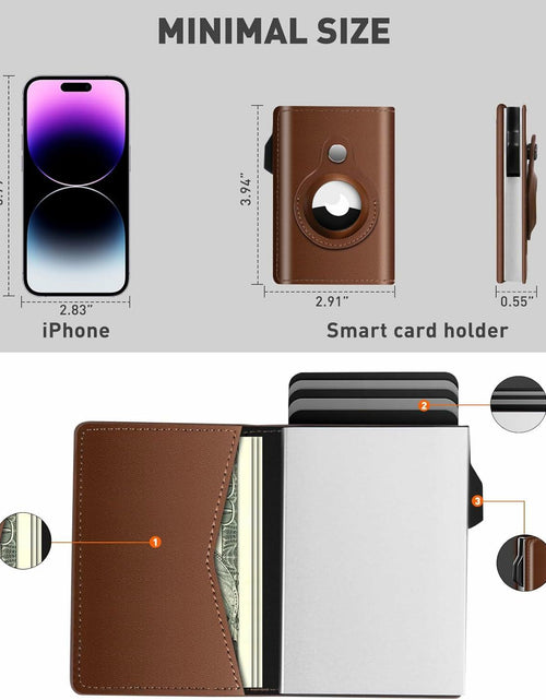 Load image into Gallery viewer, FLETUTE Slim Wallet for Men Pop-Up Credit Card Holder RFID Bifold
