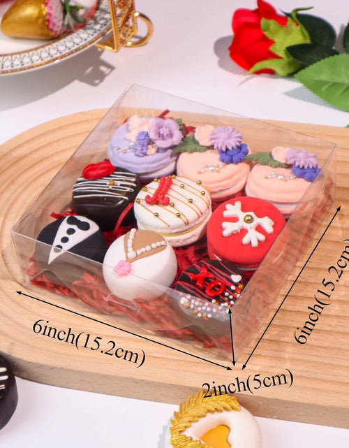 Load image into Gallery viewer, RomanticBaking 20 Pack 6x6x2in Clear Window Cookie Boxes PET Material
