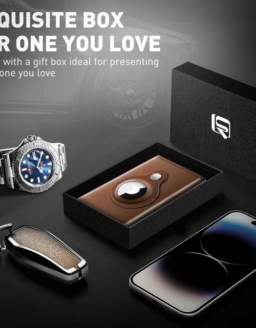 Load image into Gallery viewer, FLETUTE Slim Wallet for Men Pop-Up Credit Card Holder RFID Bifold
