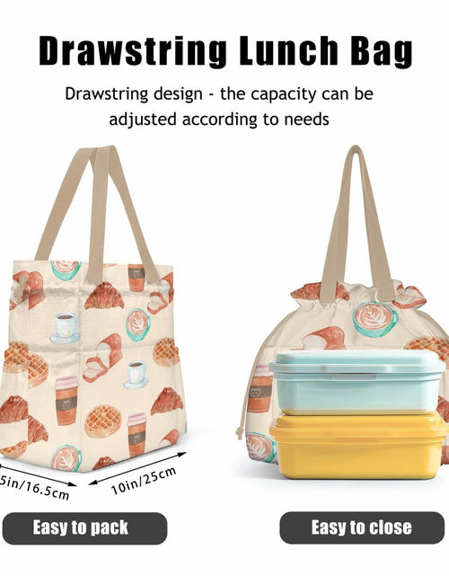 Load image into Gallery viewer, BLantt Cromwell Insulated Lunch Bag for Women Work Beige-4 11x10x6.5in
