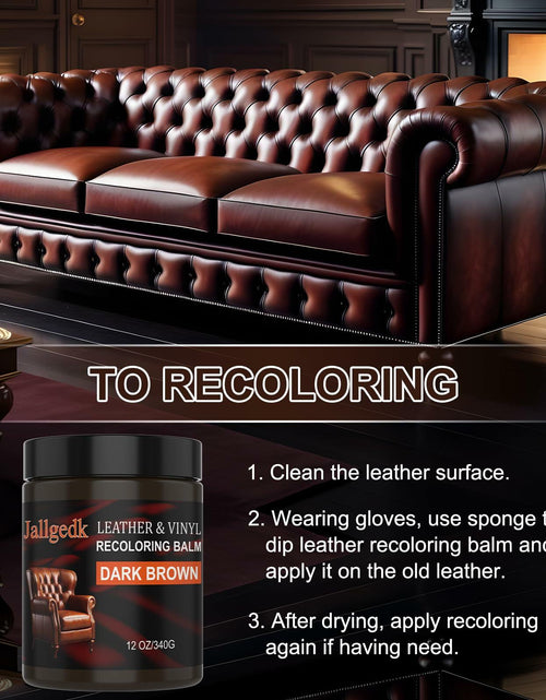 Load image into Gallery viewer, Jallgedk Leather Recoloring Balm Leather Repair Kit for Furniture Couch
