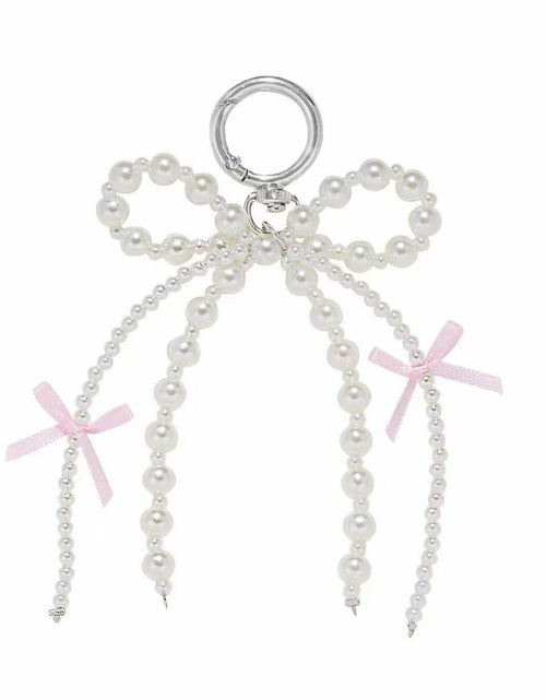 Load image into Gallery viewer, ICFIRSION Pearl Bow Keychain for Women Coquette Purse Bag Charm Style1
