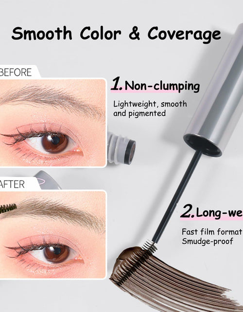 Load image into Gallery viewer, VEECCI Waterproof Eyebrow Gel Mascara Brown Smudge-Proof Long-Wear Makeup
