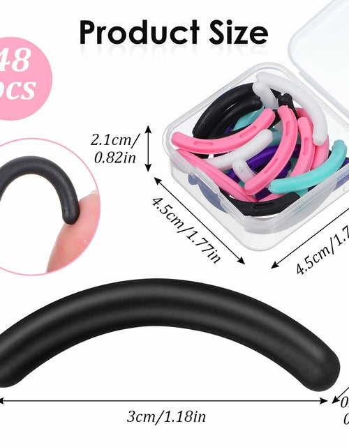 Load image into Gallery viewer, HaiFafafaing 48 Pcs Silicone Eyelash Curler Pads Multi Color with Box
