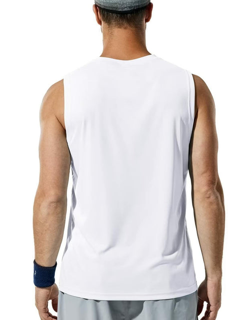 Load image into Gallery viewer, Haimont Men's Dry Fit UPF 50 Sleeveless Muscle Tank Top White Size XL
