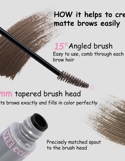 Load image into Gallery viewer, VEECCI Waterproof Eyebrow Gel Mascara Brown Smudge-Proof Long-Wear Makeup
