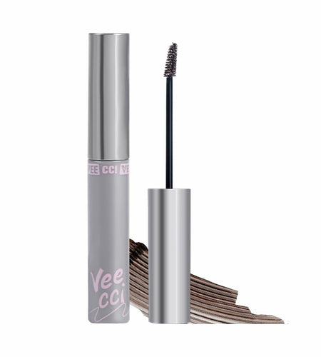 VEECCI Waterproof Eyebrow Gel Mascara Brown Smudge-Proof Long-Wear Makeup