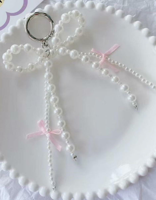 Load image into Gallery viewer, ICFIRSION Pearl Bow Keychain for Women Coquette Purse Bag Charm Style1
