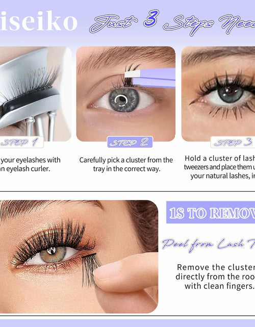 Load image into Gallery viewer, Yaiseiko Self-Adhesive Manga Lash Clusters 120pcs 8-16mm No Glue Kit
