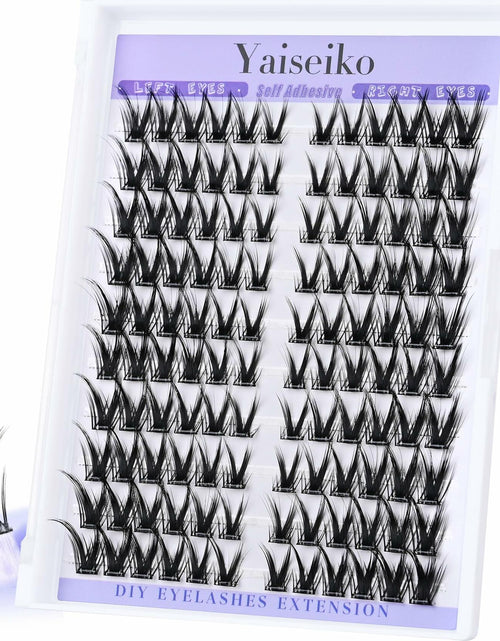 Load image into Gallery viewer, Yaiseiko Self-Adhesive Manga Lash Clusters 120pcs 8-16mm No Glue Kit
