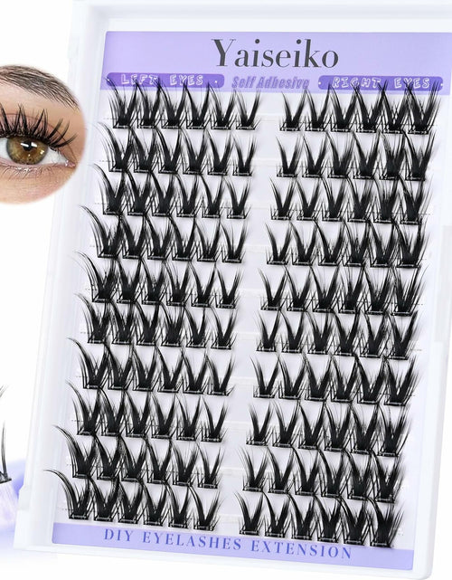 Load image into Gallery viewer, Yaiseiko Self-Adhesive Manga Lash Clusters 120pcs 8-16mm No Glue Kit
