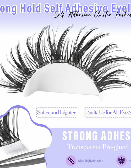 Load image into Gallery viewer, Yaiseiko Self-Adhesive Manga Lash Clusters 120pcs 8-16mm No Glue Kit
