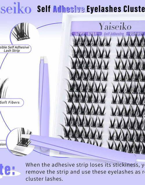 Load image into Gallery viewer, Yaiseiko Self-Adhesive Manga Lash Clusters 120pcs 8-16mm No Glue Kit
