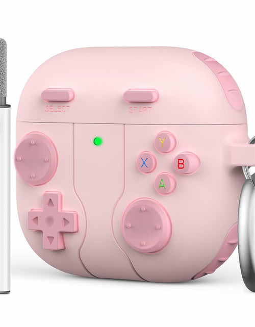 Load image into Gallery viewer, AirPods 4th Gen Case Shockproof Silicone with Cleaner Kit &amp; Keychain Pink
