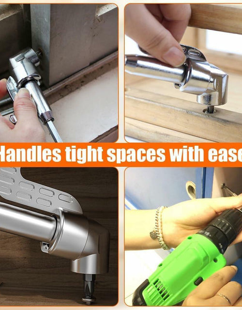 Load image into Gallery viewer, 105° Right Angle Drill Adapter 1/4" Hex Shank Drill Attachment
