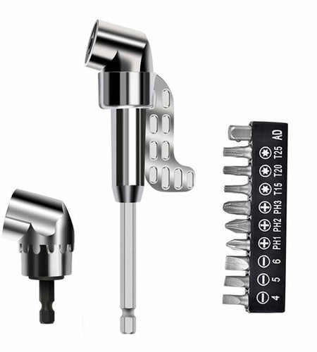 105° Right Angle Drill Adapter 1/4" Hex Shank Drill Attachment