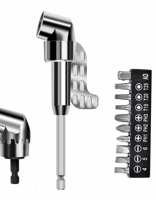 Load image into Gallery viewer, 105° Right Angle Drill Adapter 1/4" Hex Shank Drill Attachment
