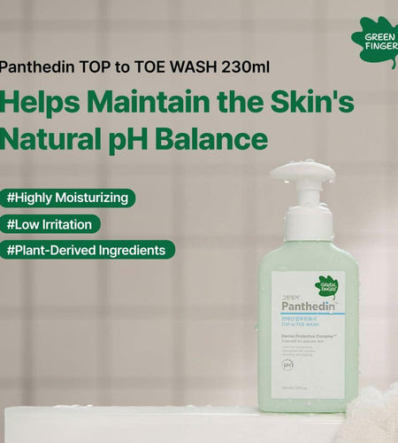 GREEN FINGER Panthedin Top to Toe Wash & Shampoo 7.8oz Sensitive Skin