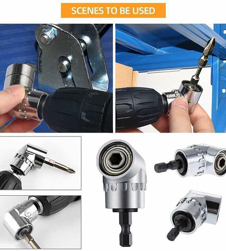105° Right Angle Drill Adapter 1/4" Hex Shank Drill Attachment