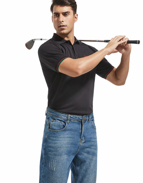 Load image into Gallery viewer, Derifelt Men’s Moisture-Wicking Polo – Quick Dry, UV Protection, Black XL
