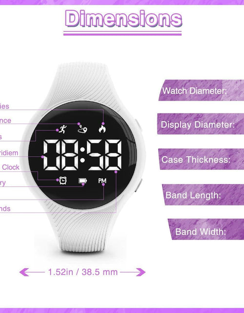 Load image into Gallery viewer, Konewos Kids Led Fitness Tracker Watch, Non-Bluetooth Digital Pedometer
