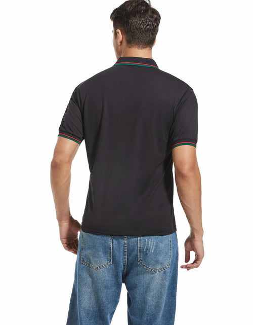 Load image into Gallery viewer, Derifelt Men’s Moisture-Wicking Polo – Quick Dry, UV Protection, Black XL
