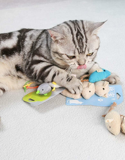 Load image into Gallery viewer, Calsgkspray 3Pcs Plush Cat Toys – Interactive Chew &amp; Scratch Mice for Pets
