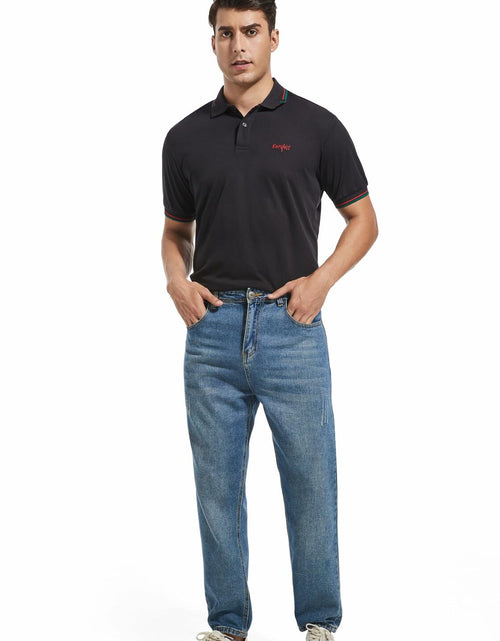 Load image into Gallery viewer, Derifelt Men’s Moisture-Wicking Polo – Quick Dry, UV Protection, Black XL
