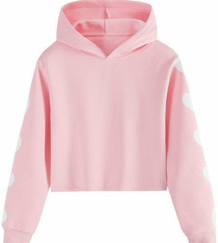 EXARUS Girls Oversized Los Angeles Hoodie – White, 8Y