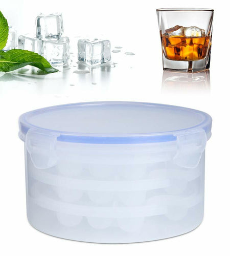 MOUMOUTEN Ice Ball Maker Silicone Sphere Tray w Lid Funnel for Whiskey