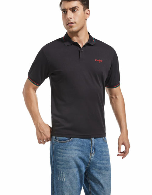 Load image into Gallery viewer, Derifelt Men’s Moisture-Wicking Polo – Quick Dry, UV Protection, Black XL
