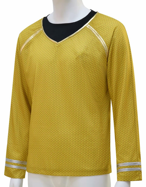 Load image into Gallery viewer, Aiweran Captain Kirk Costume Adult Men Yellow T-Shirt(S), Small
