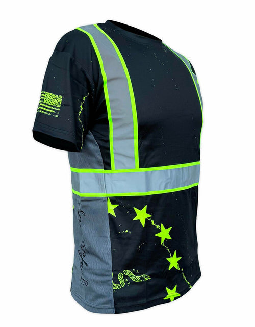 Load image into Gallery viewer, SafetyShirtz Men’s SS360 Stealth 1776 Betsy Ross Reflective UPF 40 Shirt M
