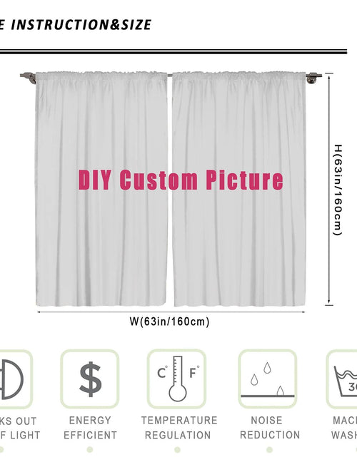 Load image into Gallery viewer, Baseball Blackout Curtains American Flag Thermal Rod Pocket 63x63in ✅
