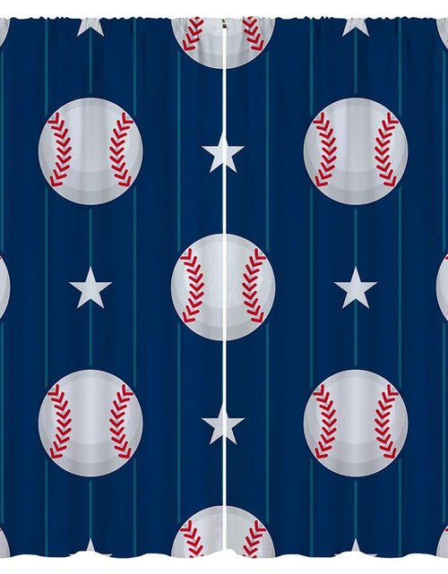 Load image into Gallery viewer, Baseball Blackout Curtains American Flag Thermal Rod Pocket 63x63in ✅

