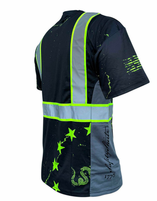 Load image into Gallery viewer, SafetyShirtz Men’s SS360 Stealth 1776 Betsy Ross Reflective UPF 40 Shirt M
