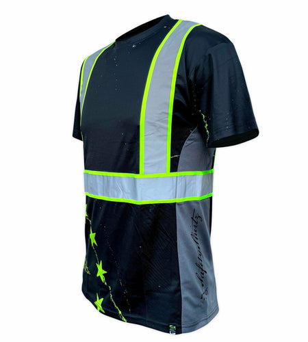 SafetyShirtz Men’s SS360 Stealth 1776 Betsy Ross Reflective UPF 40 Shirt M