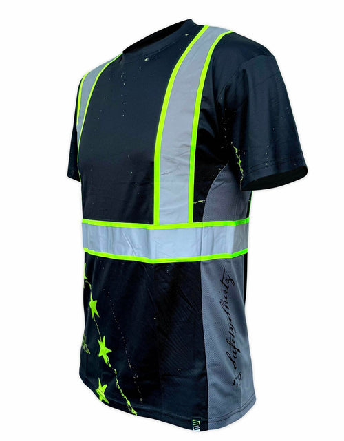 Load image into Gallery viewer, SafetyShirtz Men’s SS360 Stealth 1776 Betsy Ross Reflective UPF 40 Shirt M
