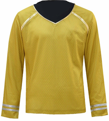 Aiweran Captain Kirk Costume Adult Men Yellow T-Shirt(S), Small