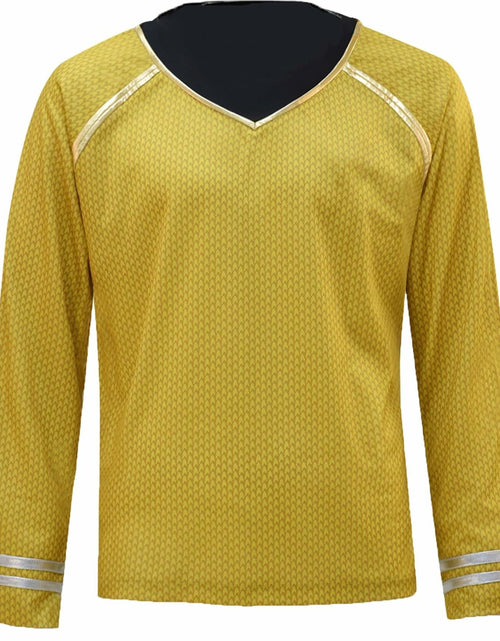 Load image into Gallery viewer, Aiweran Captain Kirk Costume Adult Men Yellow T-Shirt(S), Small
