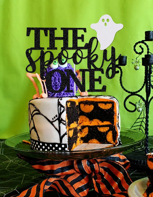 Load image into Gallery viewer, The Spooky One Halloween 1st Birthday Cake Topper Cake Decoration
