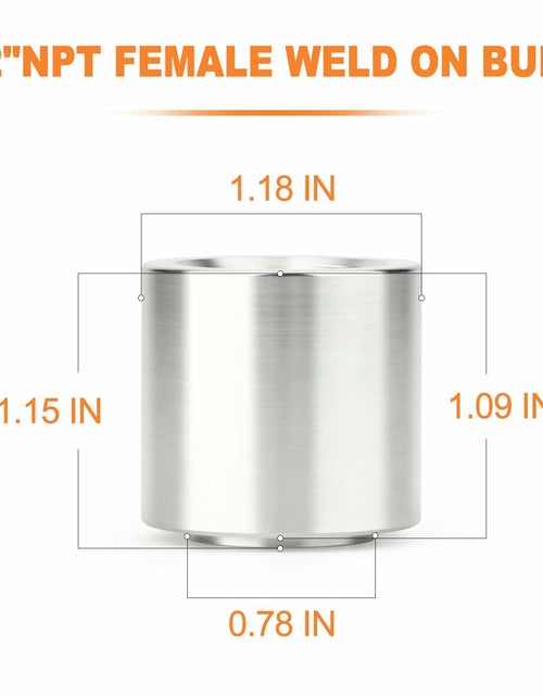 Load image into Gallery viewer, GASHER 4PCS Aluminum 1/4" NPT Weld-On Bung Female Pipe Thread Fuel Fittings

