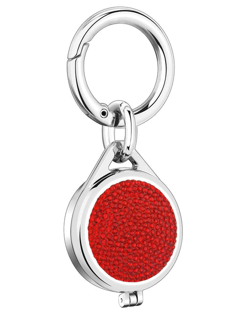 Load image into Gallery viewer, AirTag Case with Keychain Sparkly Diamond Bling Shockproof Cover Red-Steel
