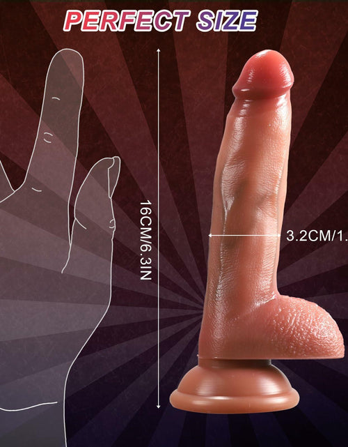 Load image into Gallery viewer, 6.3" Realistic Silicone Dildo with Suction Cup G-Spot Anal Unisex Adult Toy
