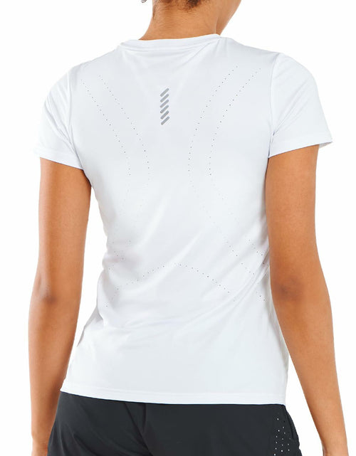 Load image into Gallery viewer, ALLZERO Feel Fit™ Women’s Workout Top Short Sleeve Athletic T-Shirt White 2XL
