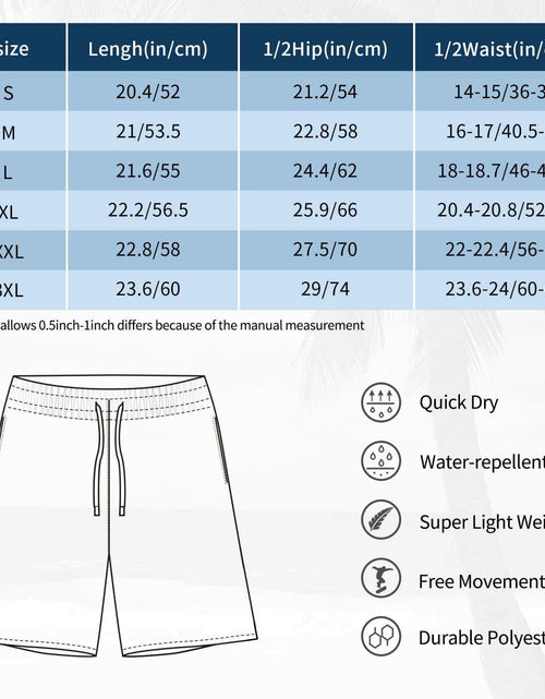 Load image into Gallery viewer, SolAzul Men’s Quick Dry Swimming Trunks Board Shorts Mesh Lining Pockets XL
