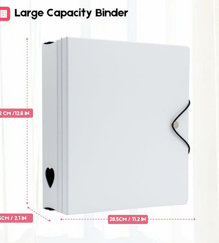 A4 Kpop Photocard Binder 25 Pages 9-Pocket White Album for Instax Mini Photos