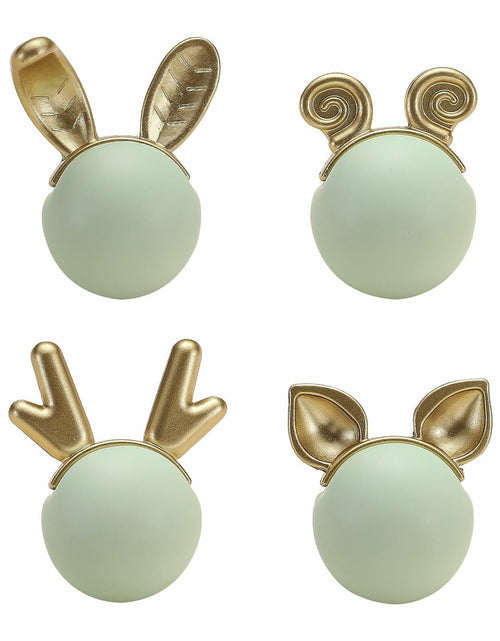 Load image into Gallery viewer, Evionlin 2pcs Green Rabbit Ceramic Cabinet Handles Kitchen Drawer Pulls
